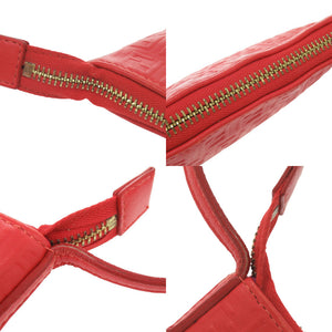 フェンディ ズッキーノ タッセル 8M0245 レザー レッド ハンドバッグ ミニバッグ 赤 1375【中古】FENDI