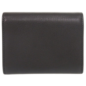 新品同様 シャネル ココマーク レザー ブラック 22番台 カードケース コインケース 財布 黒 1376【中古】CHANEL