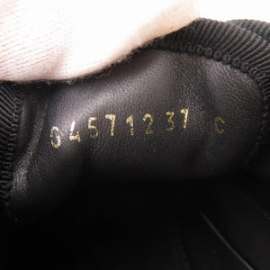 未使用 シャネル CHANELロゴ サイズ37 ブラック ローカット スニーカー 黒 1382【中古】CHANEL