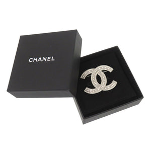 新品同様 シャネル ココマーク フェイクパール ストーン シルバー B24 S ブローチ アクセサリー 1389 【中古】 CHANEL