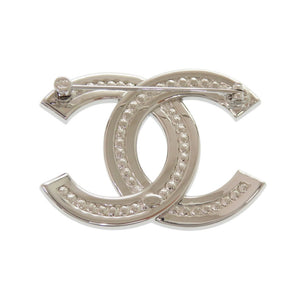新品同様 シャネル ココマーク フェイクパール ストーン シルバー B24 S ブローチ アクセサリー 1389 【中古】 CHANEL
