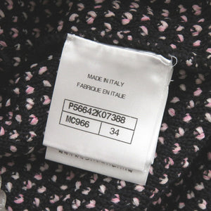 新品同様 シャネル ノースリーブ P56642 シルク コットン サイズ34 ピンク ニット ワンピース 1408【中古】CHANEL