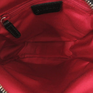 美品 ブルガリ ロゴマニア キャンバス レザー ブラック ショルダーバッグ 黒 1411【中古】BVLGARI