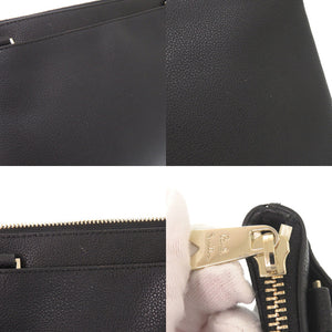 美品 ポールスミス インレイドストライプ レザー ブラック 2WAY ショルダーバッグ 黒 1414【中古】Paul Smith