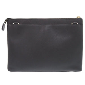 美品 ポールスミス インレイドストライプ レザー ブラック 2WAY ショルダーバッグ 黒 1414【中古】Paul Smith