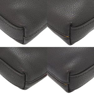 美品 ポールスミス インレイドストライプ レザー ブラック 2WAY ショルダーバッグ 黒 1414【中古】Paul Smith
