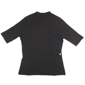 美品 エルメス エルメスフィット セリエ クルードセル ハーフジップ ウール サイズL ブラック Tシャツ 黒 1415【中古】HERMES