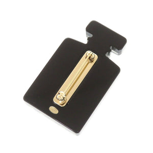 新品同様 シャネル 香水 No5 プラスチック ブラック ブローチ アクセサリー 1430 【中古】 CHANEL