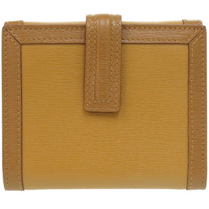 新品同様 グッチ 035 2118 2202 レザー ブラウン 二つ折り財布 茶 1437【中古】GUCCI