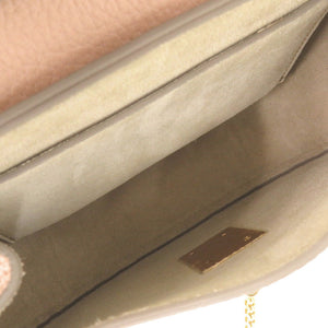 美品 クロエ ドリュー レザー ピンクベージュ チェーンショルダー ショルダーバッグ 1441【中古】Chloe