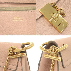 美品 クロエ ドリュー レザー ピンクベージュ チェーンショルダー ショルダーバッグ 1441【中古】Chloe