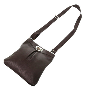 美品 サルヴァトーレフェラガモ ガンチーニ AU-21/B499 レザー ブラウン ショルダーバッグ 1442【中古】Salvatore Ferragamo