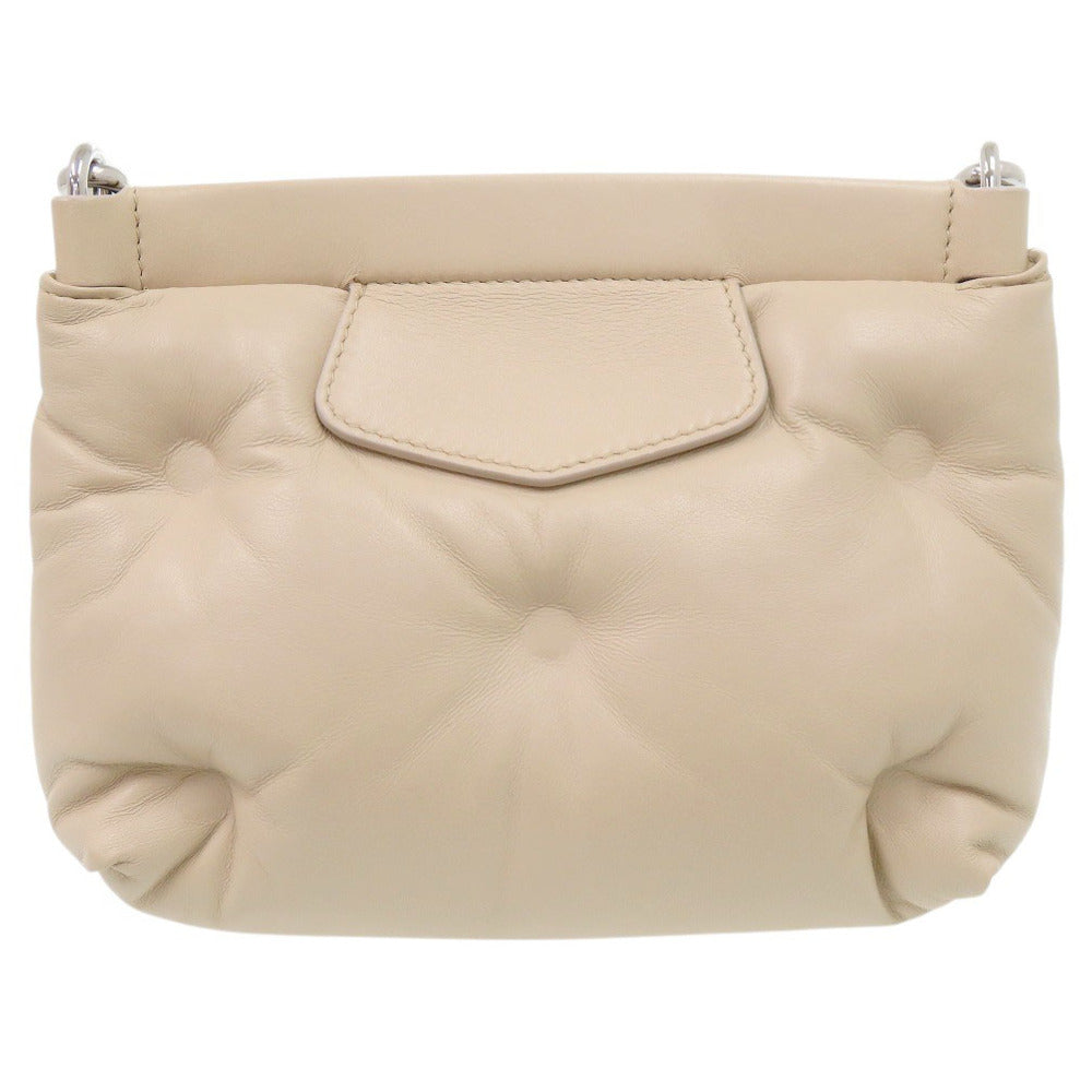 美品 メゾン マルジェラ グラムスラム S56WF0161 レザー ベージュ チェーンショルダーバッグ 1448【中古】Maison Margiela