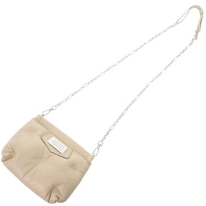 美品 メゾン マルジェラ グラムスラム S56WF0161 レザー ベージュ チェーンショルダーバッグ 1448【中古】Maison Margiela