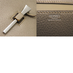 エルメス エンベロープ シェーブル ゴールド シルバー金具 □I刻印(2005年製) ショルダーバッグ 1455【中古】HERMES