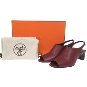 未使用 エルメス サンダル マルリー 45 H261097Z L1350 レザー ルージュアッシュ 1472【中古】HERMES