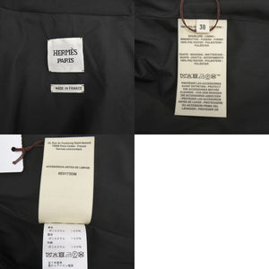 美品 エルメス キルティング ショートジャケット H6E0173DM ブラック 黒 1474【中古】HERMES