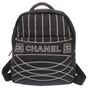 シャネル スポーツライン ココマーク CHANELロゴ ナイロン ブラック 10番台 リュック バックパック 黒 1480【中古】CHANEL