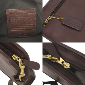 美品 コーチ オールドコーチ 9833 レザー ダークブラウン クラッチバッグ セカンドバッグ 1482【中古】COACH