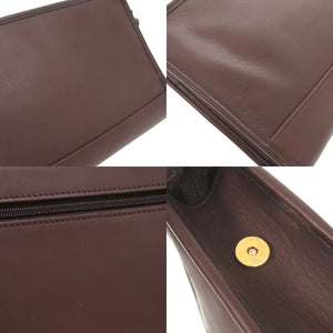 美品 コーチ オールドコーチ 9833 レザー ダークブラウン クラッチバッグ セカンドバッグ 1482【中古】COACH