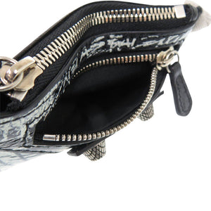 新品同様 バレンシアガ ル カゴール グラフィティ 776769 レザー ブラック コインケース 黒 1493【中古】BALENCIAGA
