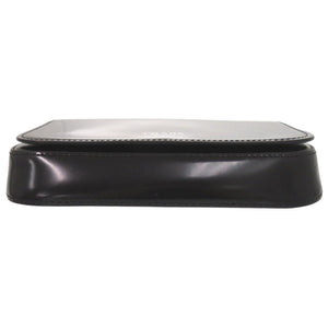 新品同様 プラダ ロゴ ブラッシュドレザー ブラック ショルダーバッグ 黒 1533【中古】PRADA