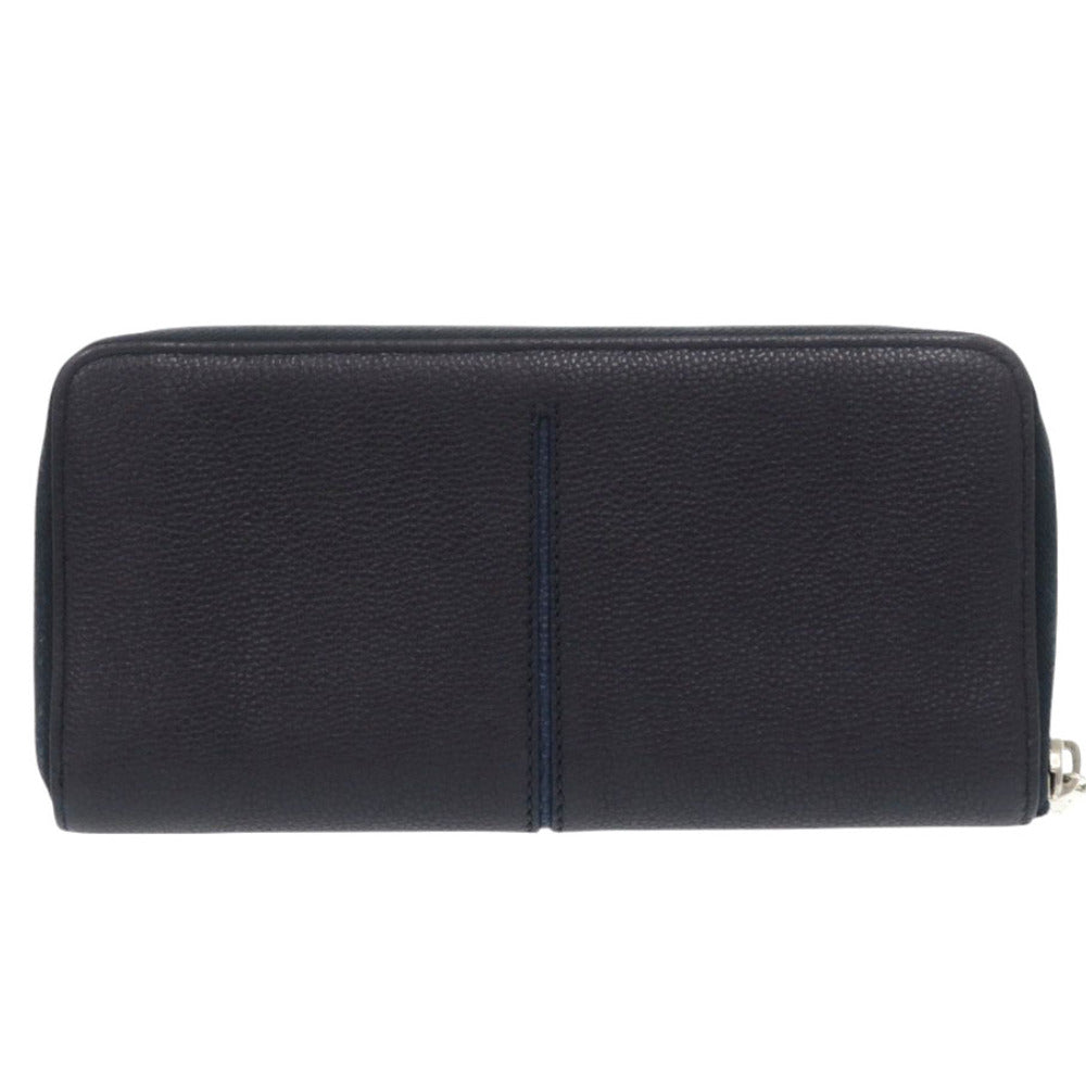 美品 トッズ レザー ネイビー 長財布 紺 1550【中古】TOD’S