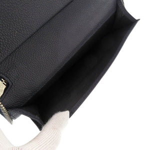 美品 トッズ レザー ネイビー 長財布 紺 1550【中古】TOD’S