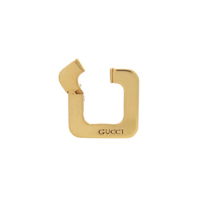美品 グッチ スクエア イヤーカフ ゴールド メタル金 1556【中古】GUCCI