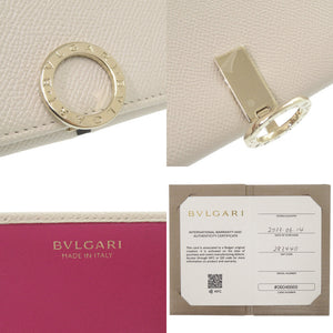 未使用 ブルガリ ブルガリブルガリ ロゴクリップ レザー ホワイト 長財布 白 1557【中古】BVLGARI