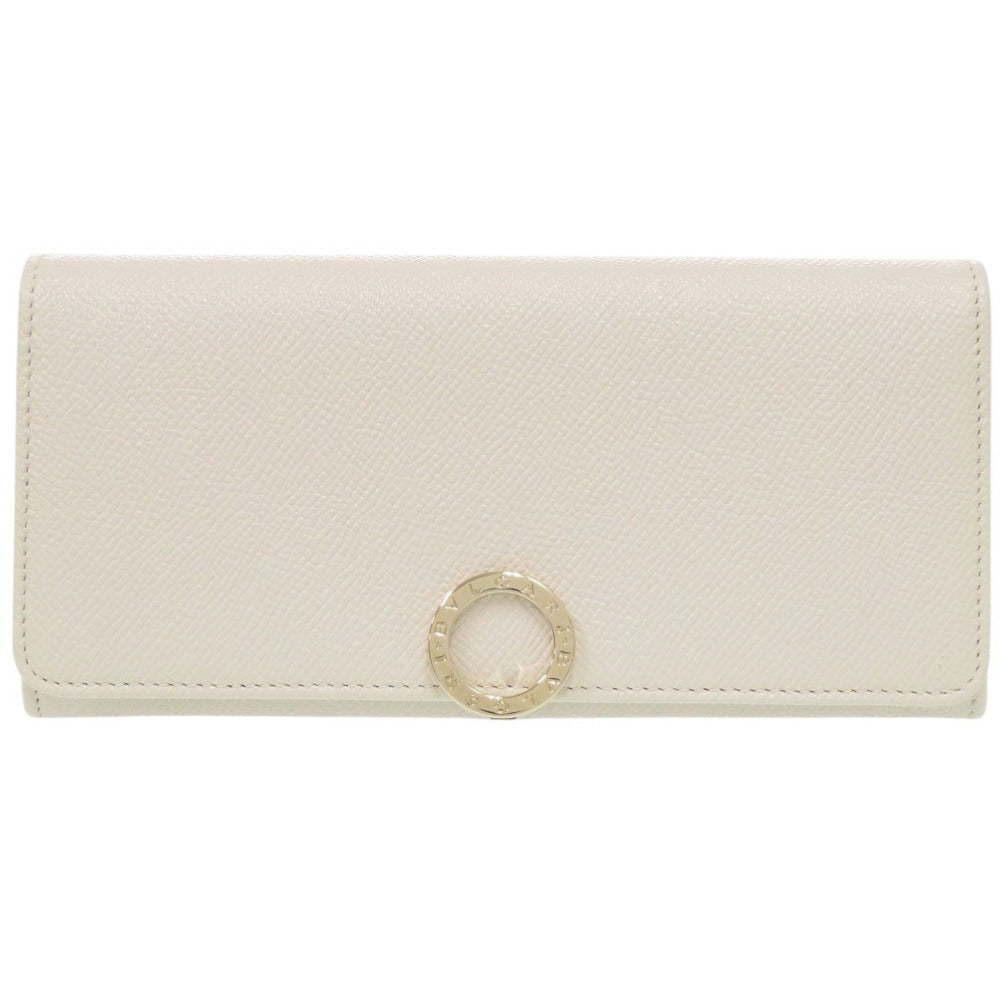 未使用 ブルガリ ブルガリブルガリ ロゴクリップ レザー ホワイト 長財布 白 1557【中古】BVLGARI