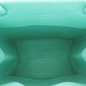 ティファニー ミニ ショッピングトート レザー ティファニーブルー ハンドバッグ 水色 1558【中古】TIFFANY&Co.