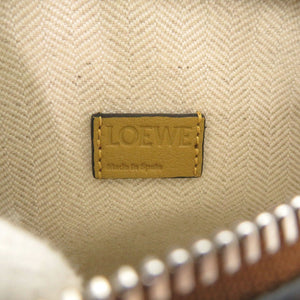 新品同様 ロエベ アナグラム Tポーチ レザー ブラウン 1578【中古】LOEWE