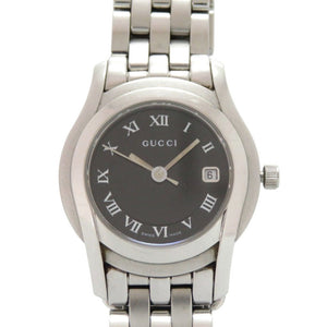 グッチ 5500L SS ブラック クオーツ 腕時計 黒文字盤 1586【中古】GUCCI