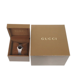 グッチ 5500L SS ブラック クオーツ 腕時計 黒文字盤 1586【中古】GUCCI