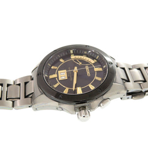 セイコー SAGA029 8B43-0AC0 チタン ブラック ソーラー電波 腕時計 黒 1588【中古】SEIKO