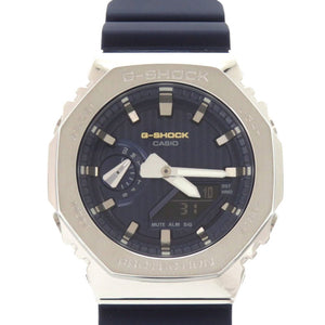 新品同様 カシオ G-SHOCK プレシャスハートセレクション GM-2110SH-2AJF SS 樹脂 ネイビー クオーツ アナログ デジタル 腕時計 Gショック 1592【中古】CASIO