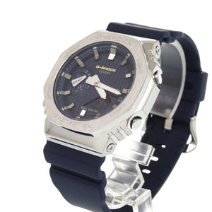 新品同様 カシオ G-SHOCK プレシャスハートセレクション GM-2110SH-2AJF SS 樹脂 ネイビー クオーツ アナログ デジタル 腕時計 Gショック 1592【中古】CASIO
