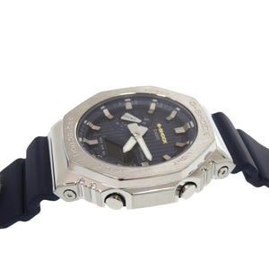 新品同様 カシオ G-SHOCK プレシャスハートセレクション GM-2110SH-2AJF SS 樹脂 ネイビー クオーツ アナログ デジタル 腕時計 Gショック 1592【中古】CASIO