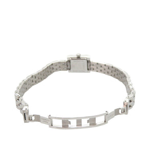 美品 グッチ 128.5 Gフレーム SS ブラック クオーツ 腕時計 黒文字盤 1593【中古】GUCCI