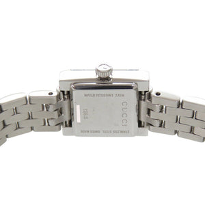美品 グッチ 128.5 Gフレーム SS ブラック クオーツ 腕時計 黒文字盤 1593【中古】GUCCI