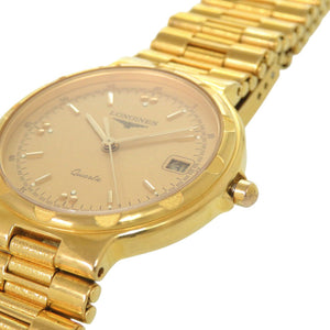 美品 ロンジン コンクエスト SS ゴールド クオーツ 腕時計 1595【中古】LONGINES