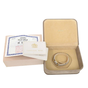 美品 セイコー エクセリーヌ 1F20-0B60 SS ホワイトシェル クオーツ 腕時計 1597【中古】SEIKO