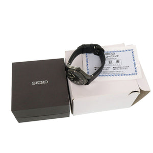 セイコー 5スポーツ SBSA121 4R36-10A0 レザー SS ブラック 自動巻き 腕時計 黒 1600【中古】SEIKO