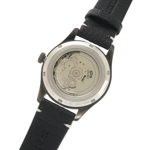 セイコー 5スポーツ SBSA121 4R36-10A0 レザー SS ブラック 自動巻き 腕時計 黒 1600【中古】SEIKO