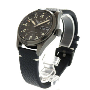 セイコー 5スポーツ SBSA121 4R36-10A0 レザー SS ブラック 自動巻き 腕時計 黒 1600【中古】SEIKO