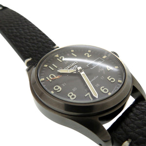 セイコー 5スポーツ SBSA121 4R36-10A0 レザー SS ブラック 自動巻き 腕時計 黒 1600【中古】SEIKO