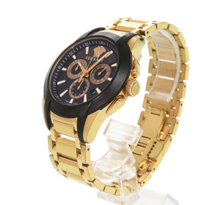 美品 ヴェルサーチ M8C メデューサ SS ブラック ゴールド クオーツ 腕時計 黒文字盤 1601【中古】VERSACE