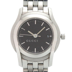 グッチ 5500L SS ブラック クオーツ 腕時計 黒文字盤 1606【中古】GUCCI