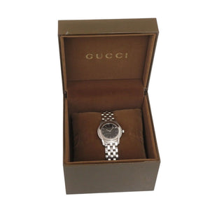 グッチ 5500L SS ブラック クオーツ 腕時計 黒文字盤 1606【中古】GUCCI